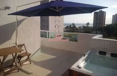 Cobertura  3 suítes à venda, 146 m²  r$ 1.060.000,00,  solemar - praia grande/sp