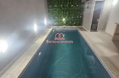 Excelente casa com piscina e churrasqueira na nova mirim, 2 dorm, 3 vagas