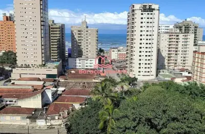 Apartamento 1 quarto com suíte, sacada gourmet  vista  mar aviação praia grande