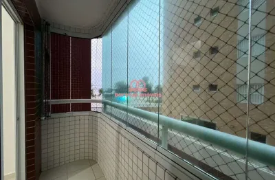 Apartamento  com vista mar , para alugar 1 quarto em caiçara, praia grande - sp