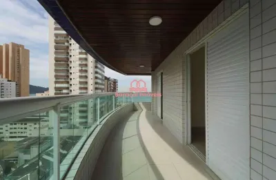 Cobertura com 3 quartos, terraçao com vista mar, guihermina em praia grande/sp.