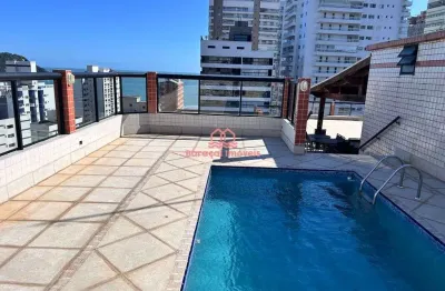 Cobertura 3 dormitórios duplex com vista mar canto do forte em praia grande