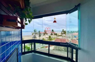 Apartamento frente mar  3 quartos mobiliado 1 vaga em praia grande