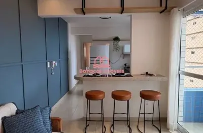 Apartamento à Venda em Aviação, Praia Grande - SP MOBILIADO E COM VISTA MAR