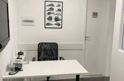 Sala comercial planejada e mobiliada no centro de alphaville - 49m², 1 vaga de garagem
