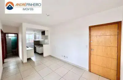 Apartamento à venda com varanda, 2 quartos, 1 vaga e elevador por r$ 280.000,00 – jardim dos comerciários | venda nova – bh