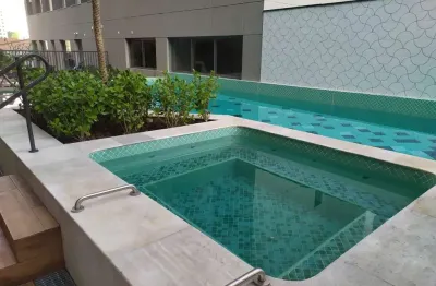 Apartamento de 26m² para locação, pinheiros, são paulo, sp salão de festas gourmet, piscina, deck molhado com bangalo, hidromassagem, solarium