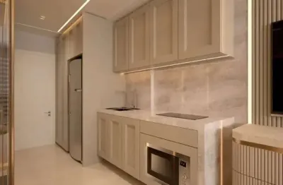 Apartamento de 30m² para venda e locação, mobiliado, closet, ar condicionado, localizado em santo amaro, são paulo, sp.