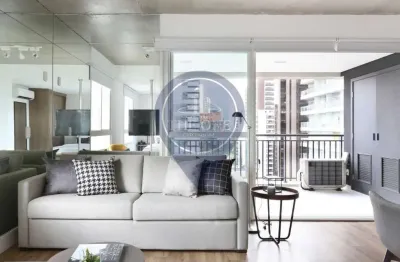 Apartamento para locação na cidade monções, são paulo-sp: 1 quarto, 2 salas, 1 banheiro, 1 vaga de garagem, 70m²