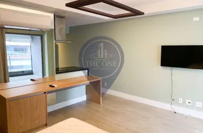 Studio de luxo no brooklin paulista, são paulo-sp: 1 quarto, 2 salas, 1 banheiro, 1 vaga de garagem, 43,80m² de área.