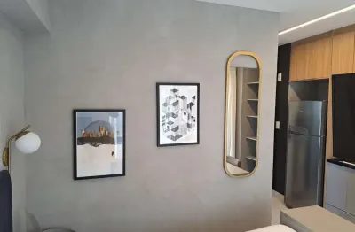 Flat à venda, mobiliado com sacada,  lazer completo, localizado em alameda iraé, indianópolis