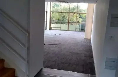 Conjunto comercial de 195m² para locação, brooklin, são paulo, sp. com mezanino, banheiros, copa, ar condicionado, piso elevado, 4 vaga de garagem