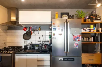 Apartamento mobiliado, com 45m², 1 vaga, à venda, brooklin paulista, são paulo, sp