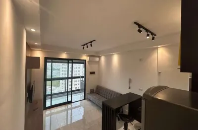 Apartamento mobiliado de 40m² para locação, barueri, barueri, sp. com 1 dormitório, sala, varanda, 1 vaga para auto.
