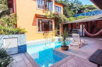 Casa com 5 dormitórios à venda, 240 m² por r$ 2.100.000,00 - tombo - guarujá/sp
