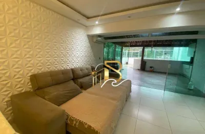 Cobertura com 3 dormitórios para alugar, 150 m² por r$ 6.000/mês - enseada - guarujá/sp