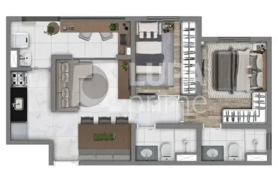 Apartamento com 2 quartos para venda, vila maria baixa, são paulo