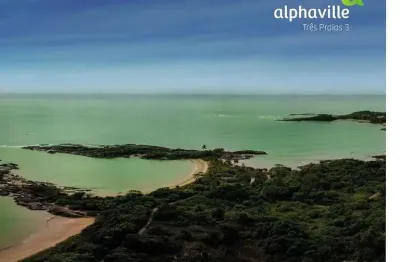 Lote no alphaville 3 praias residencial 03, lote de frente para o mar