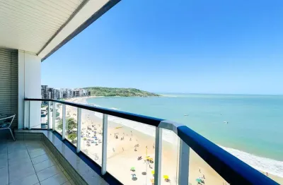 Apartamento 3 quartos de frente total para o mar da praia do morro, totalmente mobiliado