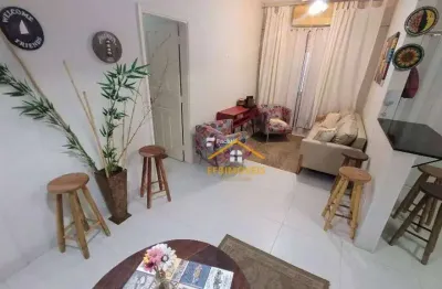Apartamento com 2 dormitórios à venda, 60 m² por r$ 270.000,00 - jardim virginia - guarujá/sp