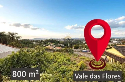 Terreno à venda, 800 m² por r$ 310.000,00 - vale das flores - atibaia/sp
