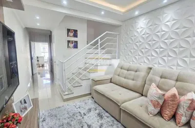 Sobrado geminado no aventureiro com 2 quartos para venda, 73 m²