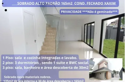 Sobrado para venda em curitiba, xaxim, 3 dormitórios, 1 suíte, 4 banheiros, 2 vagas