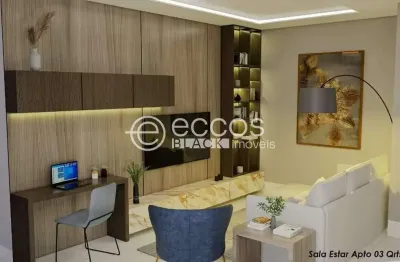 Apartamento à venda, 2 quartos, 1 suíte, 2 vagas, laranjeiras - uberlândia/mg