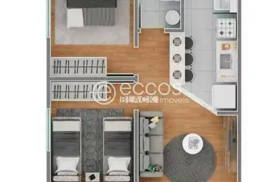 Cobertura à venda, 2 quartos, 1 vaga, jardim botânico - uberlândia/mg