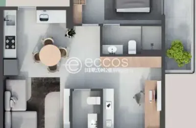 Apartamento à venda, 1 quarto, 1 suíte, 1 vaga, martins - uberlândia/mg