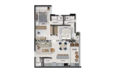 Apartamento à venda, 2 quartos, 2 suítes, santa mônica - uberlândia/mg