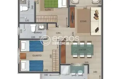 Apartamento à venda, 2 quartos, 1 vaga, santa maria - uberaba/mg