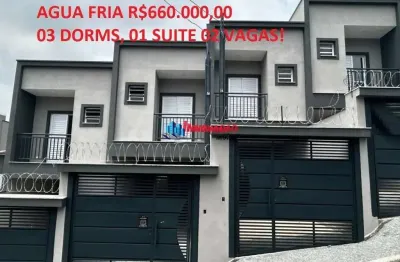 Sobrado para venda no bairro água fria, 3 dorm, 1 suíte, 2 vagas, 110 metros