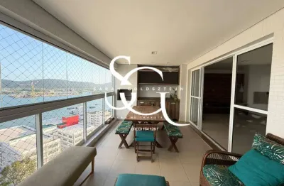 Apartamento na ponta da praia, 3 dormitórios/suíte/2 vagas/lazer completo.