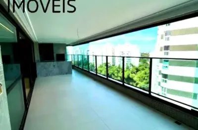 Imperdível, apartamento luxo em prédio novo, 3 suítes + 1 gabinete, varandão, 4 vagas, infraestrutura completa > 203,00 m² > alphaville i, salvador-ba