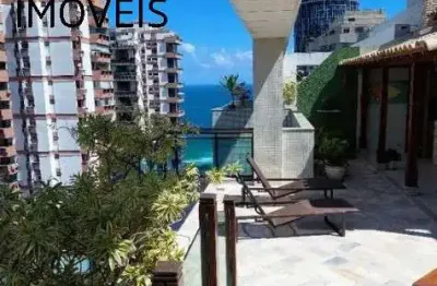 Maravilhosa cobertura duplex à venda, barra da tijuca, rio de janeiro, 290,00 m², 3 quartos, 1 suíte, varandão, 4 banheiros, 3 vagas, piscina e sauna