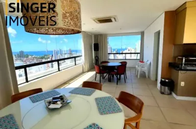 Belíssimo aptº cobertura duplex na graça-ssa/ba: 4 quartos (4 suítes), 3 salas, 7 banheiros, 4 vagas de garagem, depósito, 400m², piscina e vista mar