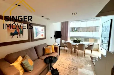Aptº duplex decorado à venda > vitória: 1 quarto, banheiro, lavabo, vista mar, andar alto, sala em 2 ambientes, 1 banheiro, 1 vaga de garagem, 65 m²