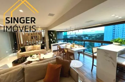 Aptº em alphaville i > 'porteira fechada' > 3 quartos (2 suítes) + 1 gabinete, sala ampla em 3 ambientes, lavabo, 3 vagas, 2 depósitos, 139,00 m²