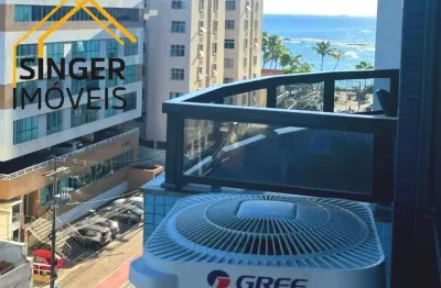 Apartamento à venda > salvador-ba, ondina: 1 quarto, sala ampla em 2 ambientes, varanda, nascente, banheiro social, 2 vagas cobertas, 52,00m² de área