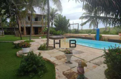 Casa pé na areia com 8 quartos à venda, 300 m² por r$ 599.000 - marina do morro branco - beberibe/ce