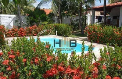 Casa plana na praia do morro branco com 3 dormitórios à venda, 240 m² por r$ 450.000 - marina do morro branco - beberibe/ce