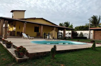 Casa na praia do morro branco com 3 dormitórios para alugar por r$ 850/dia - marina do morro branco - beberibe/ce