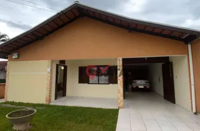 Casa mobiliada com 4 quartos sozinha no terreno – aceita permuta – balneário brasília – itapoá – r$ 700.000,00