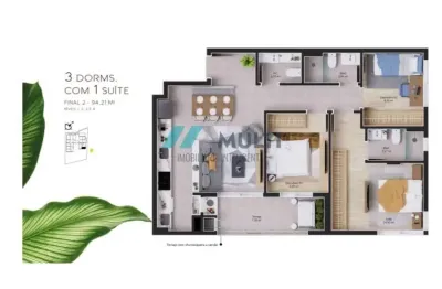 Apartamento com 3 quartos à venda na Estrada Haroldo Soares Glavan, 795, Cacupé, Florianópolis