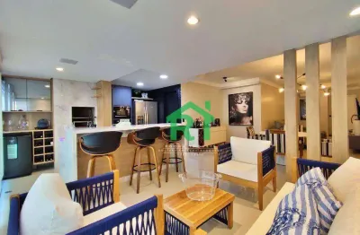 Apartamento reformado, 3 dormitórios (2 suítes), 2 vagas, área de lazer, pitangueiras, guarujá/sp