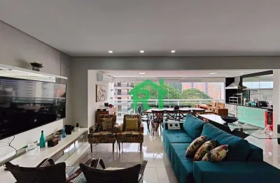 Apartamento beira mar, varanda gourmet, 3 dormitórios, 2 vagas, lazer, jardim astúrias, guarujá/sp