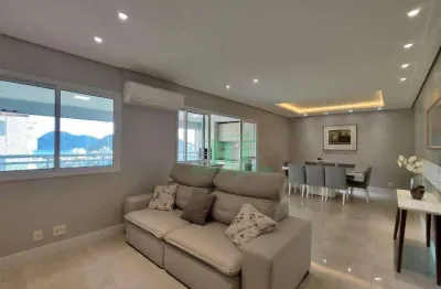 Apartamento com varanda gourmet, 3 dormitórios (1 suíte), 2 vagas, área de lazer, astúrias, guarujá/sp