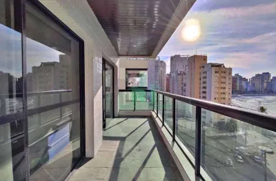 Apartamento vista mar,  4 dormitórios (1 suíte), 1 vaga, churrasqueira, astúrias - guarujá/sp