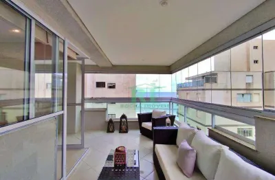 Apartamento vista mar, varanda gourmet, 3 suítes, 2 vagas, lazer, jardim astúrias, guarujá/sp